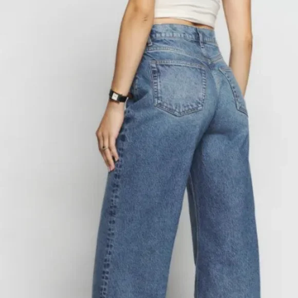 Reformation Cary High Rise Slouchy Wide Leg Jeans Size-23 NWT - Picture 5 of 12